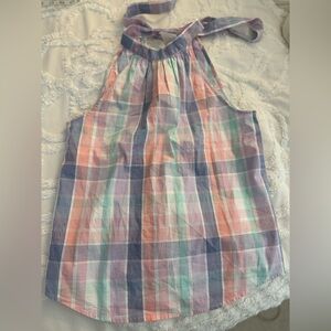 J. Crew Multicolor Plaid Halter Top